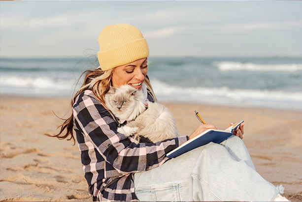 Woman Journaling in the ignight Your Spark Workbooki